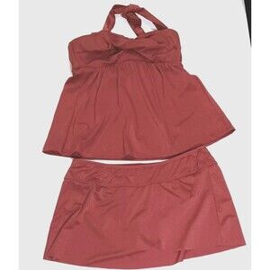 Antonio Melani Dk Orange Women's Estilo 2-pc Swimsuit Size Medium